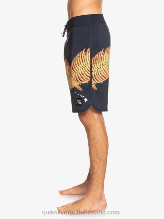 Men Quiksilver SurfSilk Hawaii Scallop 19 Boardshorts N02TD1881 black