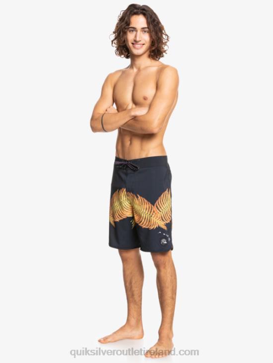 Men Quiksilver SurfSilk Hawaii Scallop 19 Boardshorts N02TD1881 black