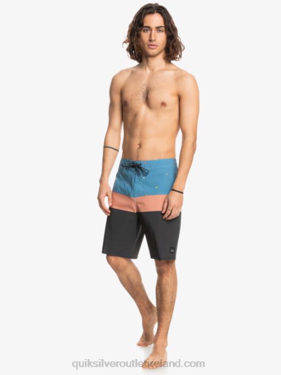 Men Quiksilver SurfSilk Panel 20 Boardshorts N02TD1458 provincial blue