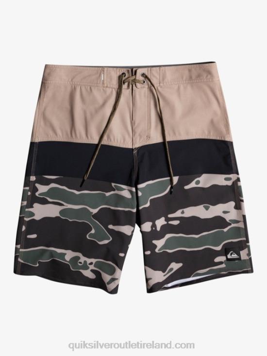 Men Quiksilver SurfSilk Panel 20 Boardshorts N02TD1460 fallen rock