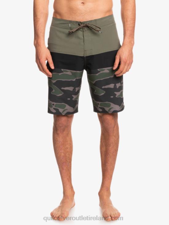 Men Quiksilver SurfSilk Panel 20 Boardshorts N02TD1460 fallen rock