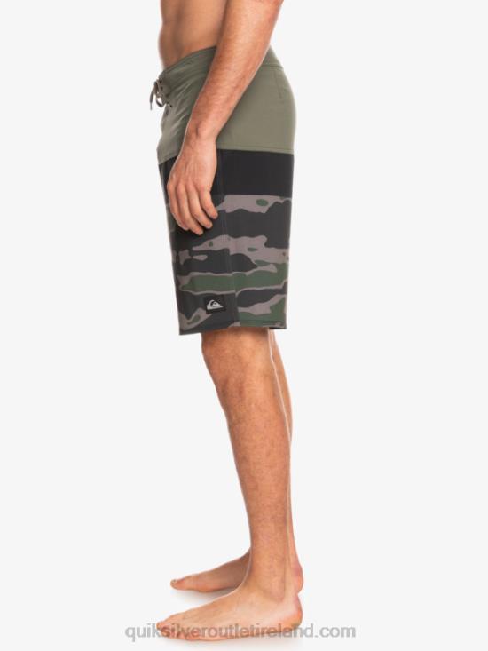Men Quiksilver SurfSilk Panel 20 Boardshorts N02TD1460 fallen rock