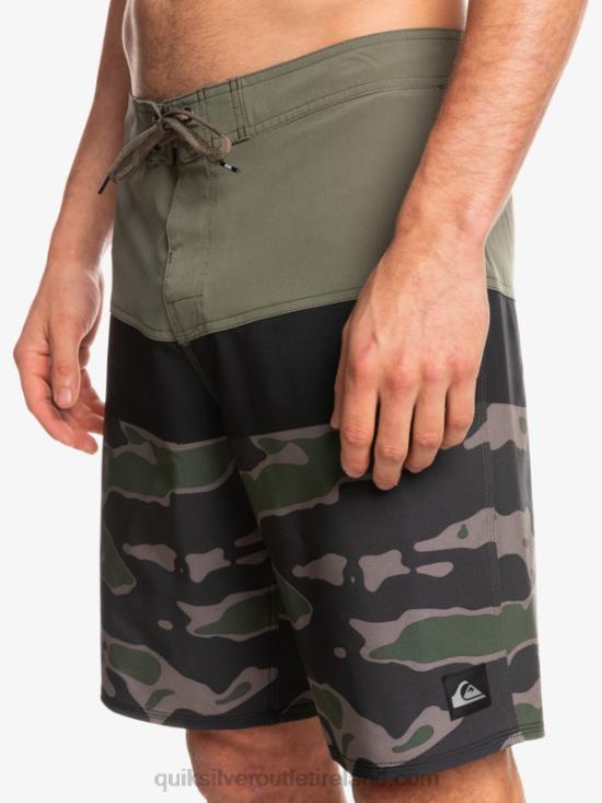 Men Quiksilver SurfSilk Panel 20 Boardshorts N02TD1460 fallen rock