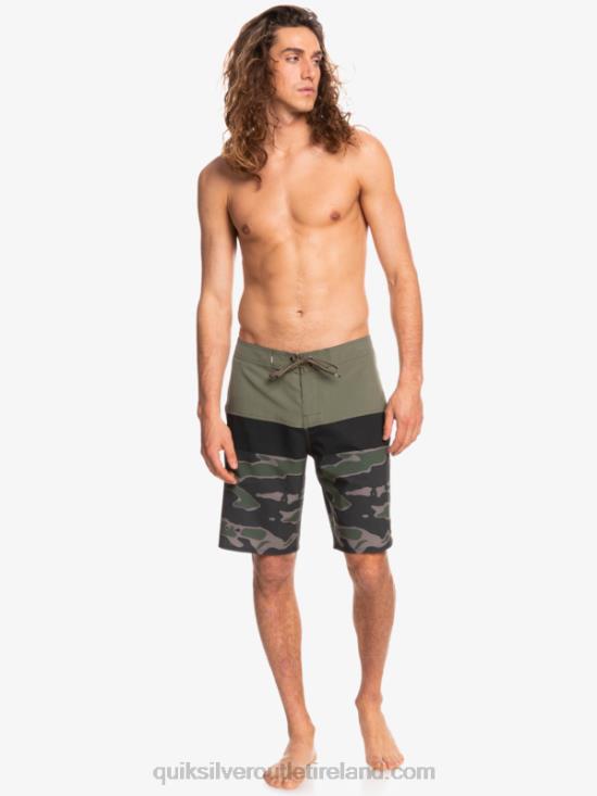 Men Quiksilver SurfSilk Panel 20 Boardshorts N02TD1460 fallen rock
