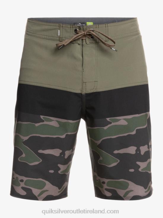 Men Quiksilver SurfSilk Panel 20 Boardshorts N02TD1460 fallen rock