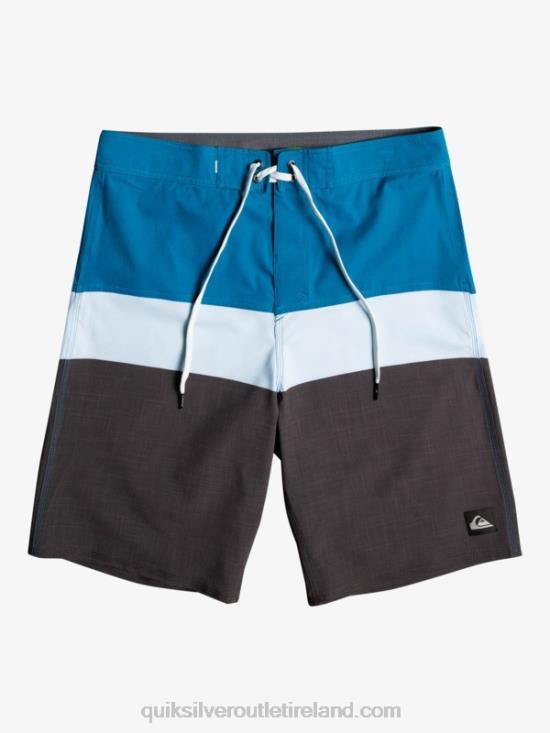 Men Quiksilver SurfSilk Panel 20 Boardshorts N02TD1462 blue grey