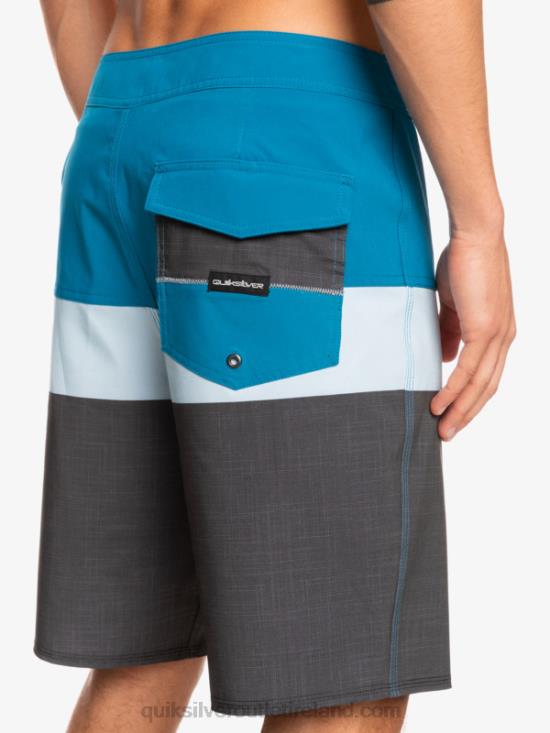Men Quiksilver SurfSilk Panel 20 Boardshorts N02TD1462 blue grey