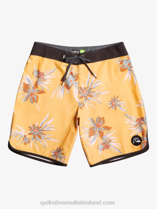 Men Quiksilver SurfSilk Scallop 19 Boardshorts N02TD1491 ochre