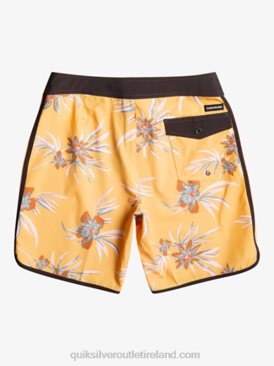 Men Quiksilver SurfSilk Scallop 19 Boardshorts N02TD1491 ochre