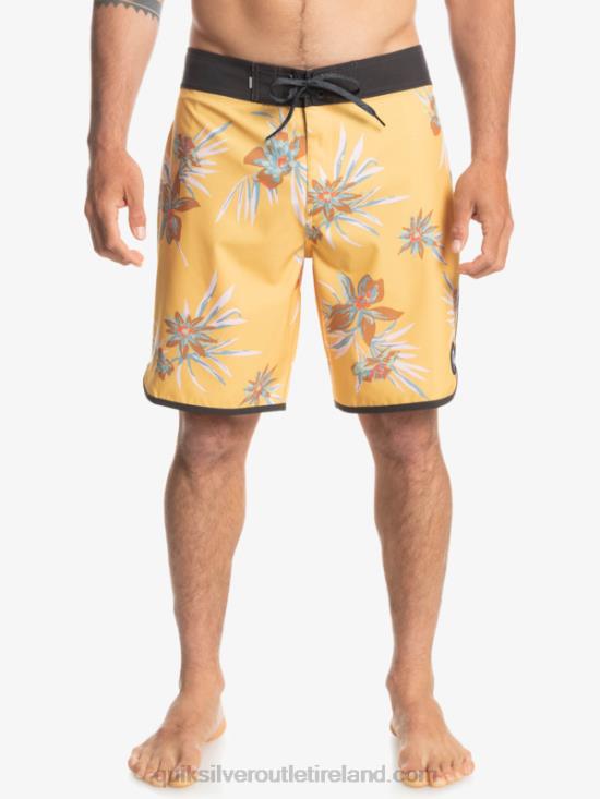 Men Quiksilver SurfSilk Scallop 19 Boardshorts N02TD1491 ochre