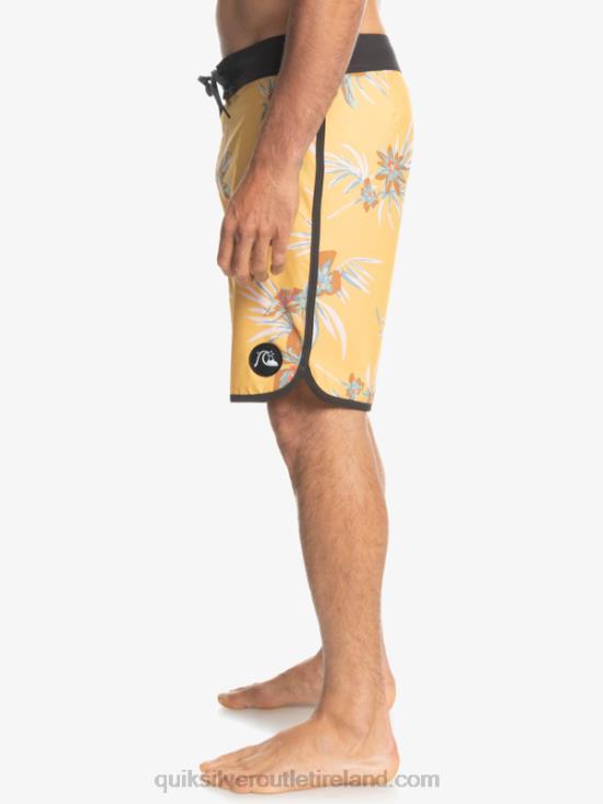 Men Quiksilver SurfSilk Scallop 19 Boardshorts N02TD1491 ochre