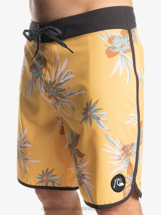 Men Quiksilver SurfSilk Scallop 19 Boardshorts N02TD1491 ochre