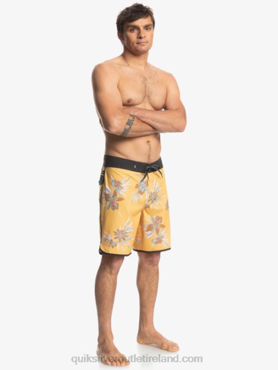 Men Quiksilver SurfSilk Scallop 19 Boardshorts N02TD1491 ochre