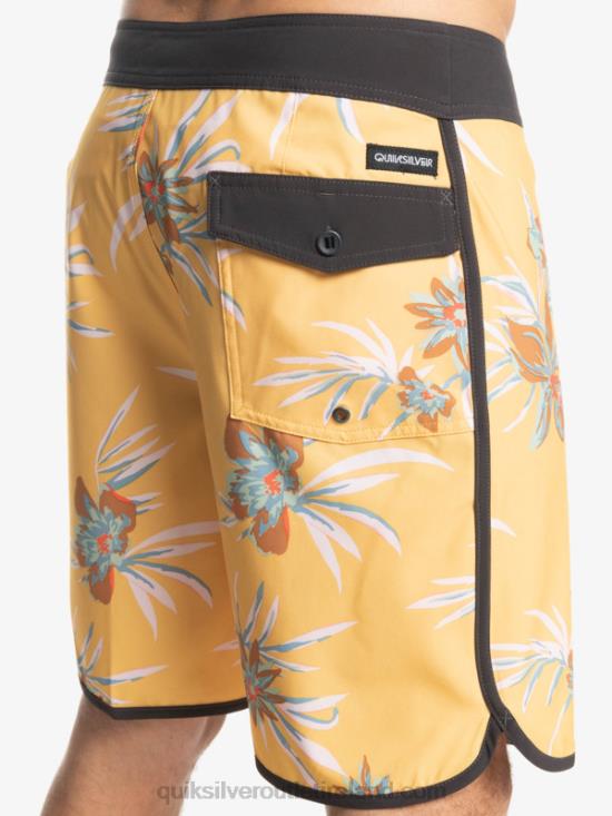 Men Quiksilver SurfSilk Scallop 19 Boardshorts N02TD1491 ochre