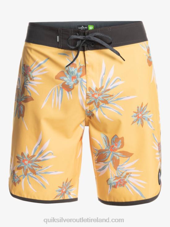 Men Quiksilver SurfSilk Scallop 19 Boardshorts N02TD1491 ochre