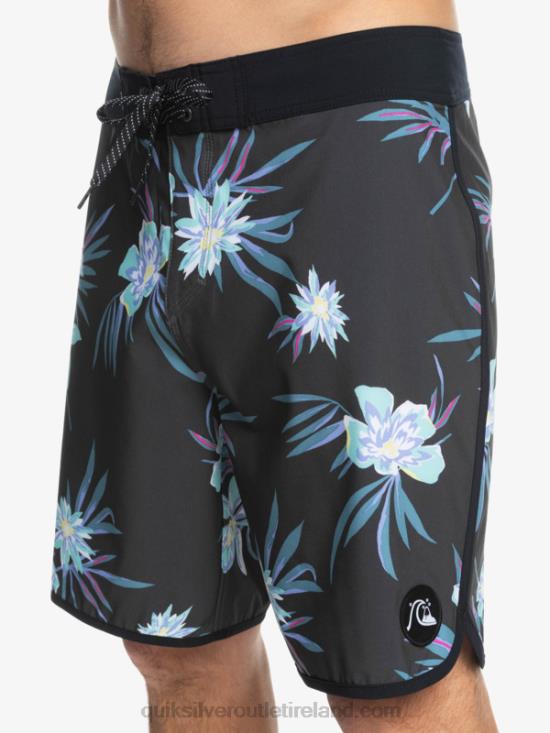 Men Quiksilver SurfSilk Scallop 19 Boardshorts N02TD1493 tarmac