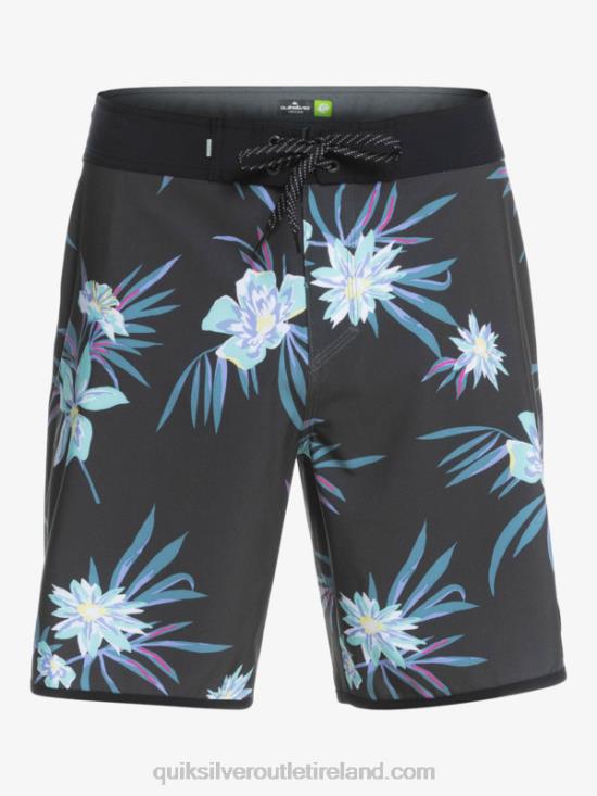 Men Quiksilver SurfSilk Scallop 19 Boardshorts N02TD1493 tarmac