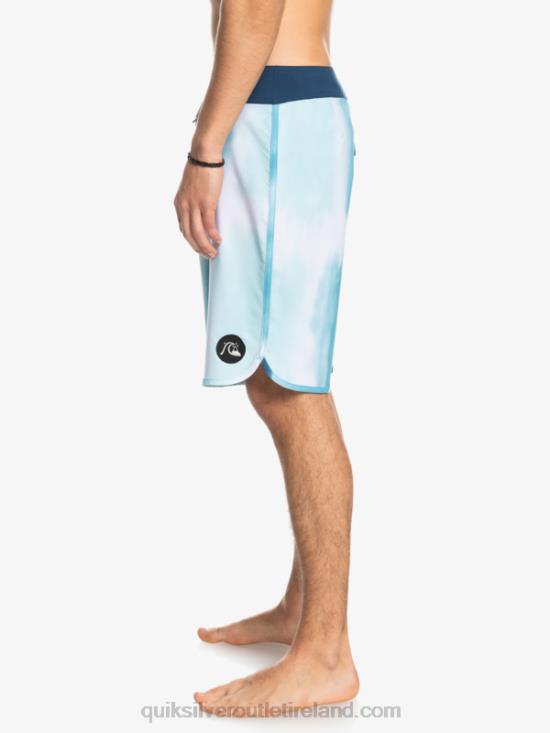 Men Quiksilver SurfSilk Scallop 19 Boardshorts N02TD1494 delph blue
