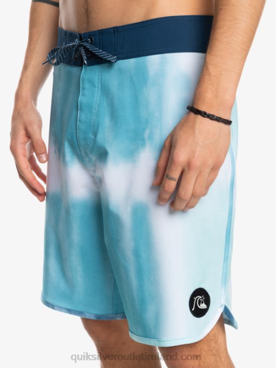 Men Quiksilver SurfSilk Scallop 19 Boardshorts N02TD1494 delph blue
