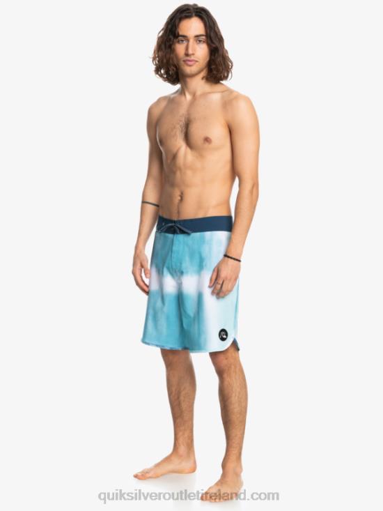 Men Quiksilver SurfSilk Scallop 19 Boardshorts N02TD1494 delph blue