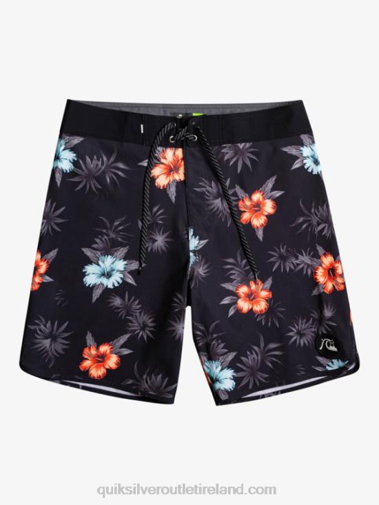 Men Quiksilver SurfSilk Scallop 19 Boardshorts N02TD1496 black