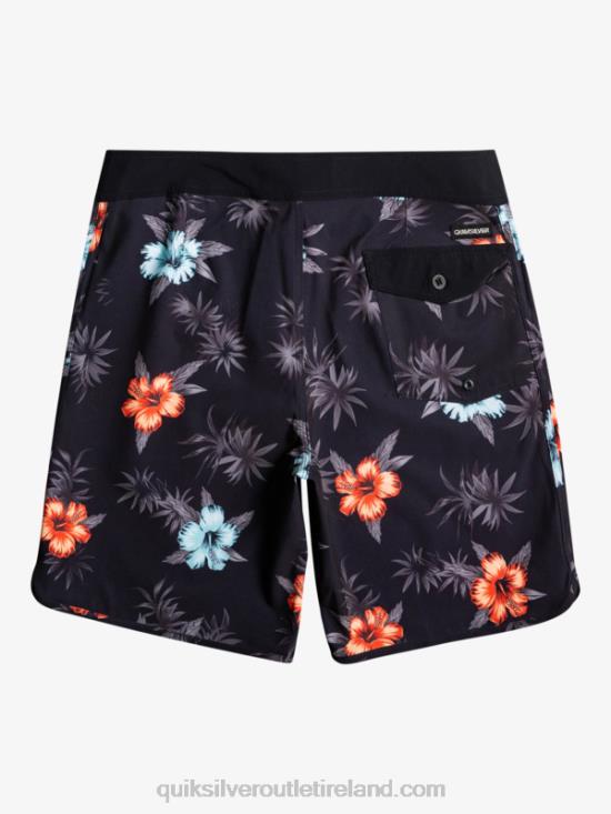 Men Quiksilver SurfSilk Scallop 19 Boardshorts N02TD1496 black