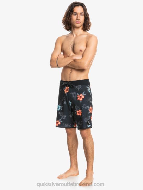 Men Quiksilver SurfSilk Scallop 19 Boardshorts N02TD1496 black