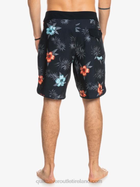 Men Quiksilver SurfSilk Scallop 19 Boardshorts N02TD1496 black