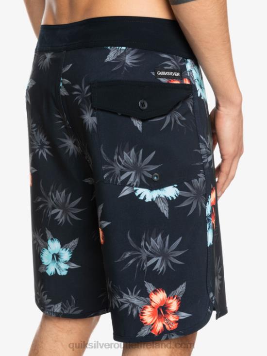 Men Quiksilver SurfSilk Scallop 19 Boardshorts N02TD1496 black