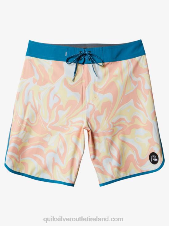 Men Quiksilver SurfSilk Scallop 19 Boardshorts N02TD1499 peach pink