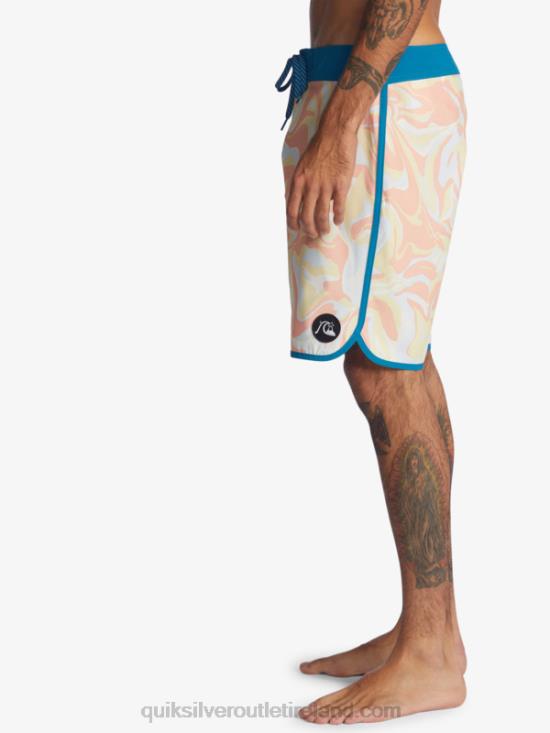 Men Quiksilver SurfSilk Scallop 19 Boardshorts N02TD1499 peach pink