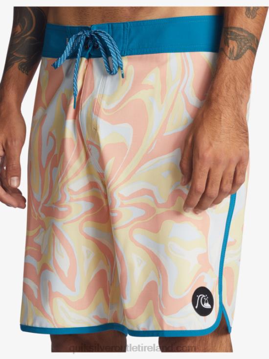 Men Quiksilver SurfSilk Scallop 19 Boardshorts N02TD1499 peach pink