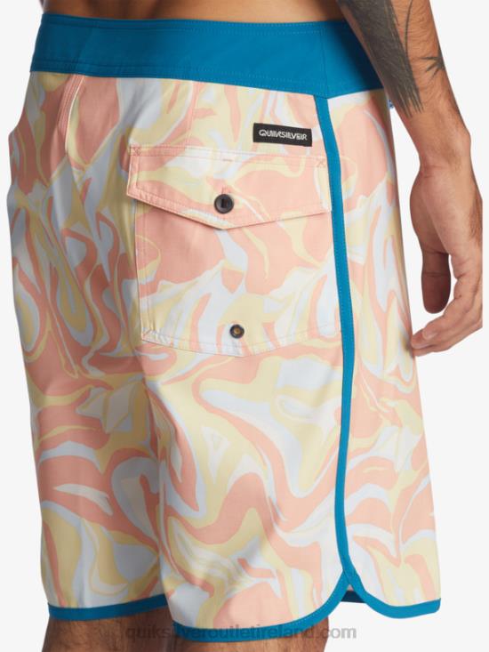 Men Quiksilver SurfSilk Scallop 19 Boardshorts N02TD1499 peach pink