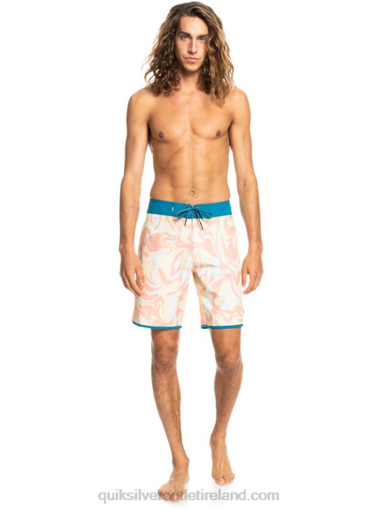 Men Quiksilver SurfSilk Scallop 19 Boardshorts N02TD1499 peach pink