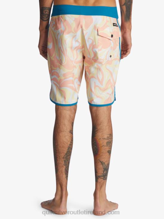 Men Quiksilver SurfSilk Scallop 19 Boardshorts N02TD1499 peach pink