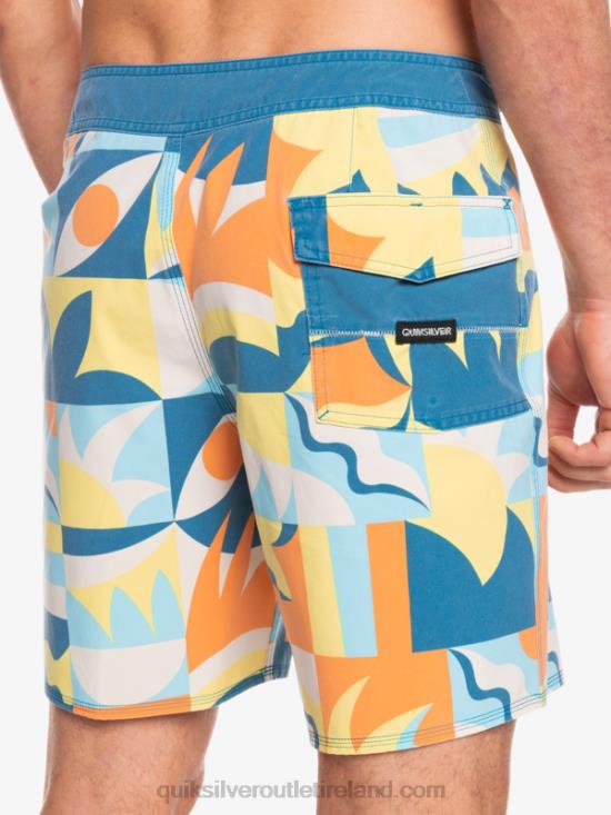 Men Quiksilver SurfSilk Washed 18 Boardshorts N02TD1759 seaport