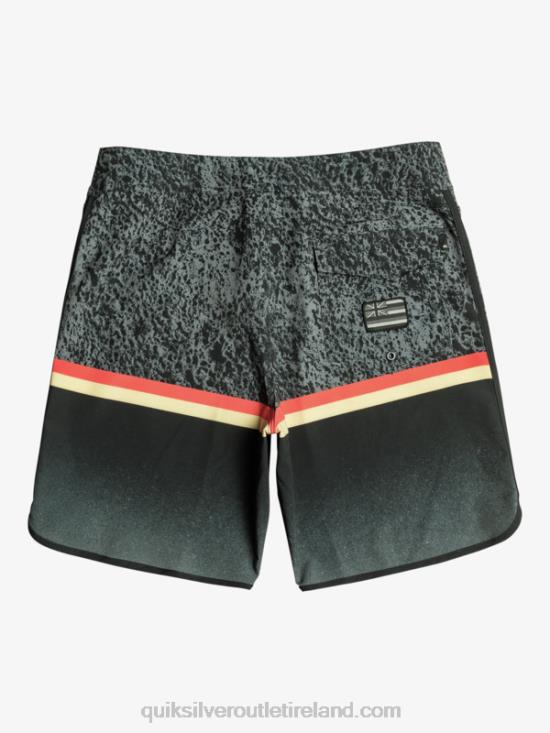 Men Quiksilver Surfsilk Division Scallop 19 Boardshorts N02TD1395 black