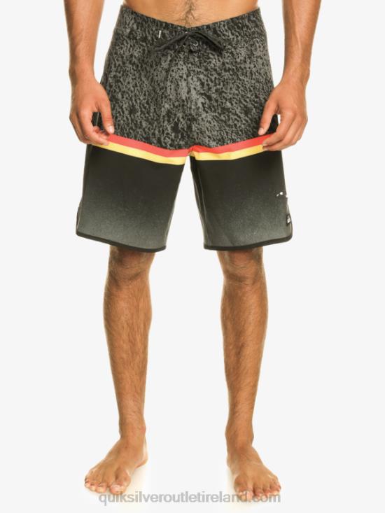 Men Quiksilver Surfsilk Division Scallop 19 Boardshorts N02TD1395 black