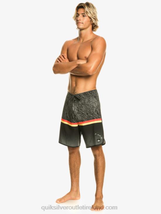 Men Quiksilver Surfsilk Division Scallop 19 Boardshorts N02TD1395 black