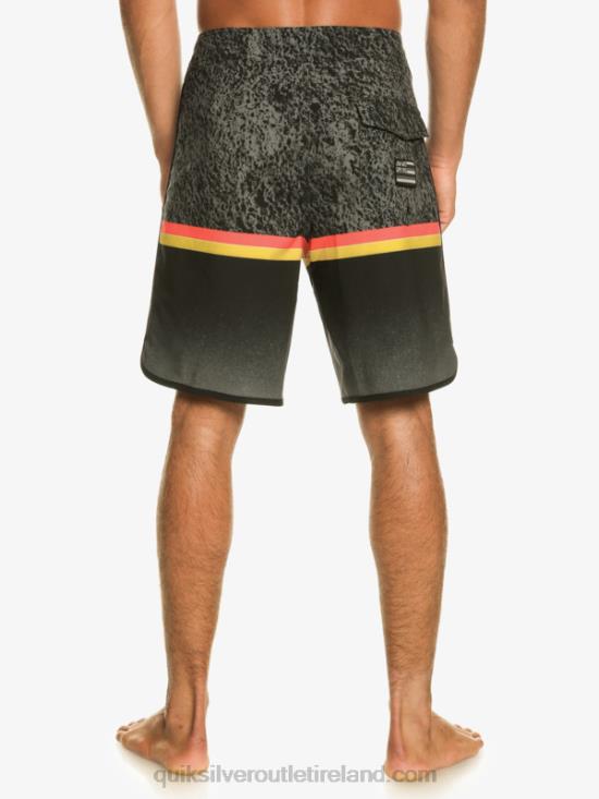 Men Quiksilver Surfsilk Division Scallop 19 Boardshorts N02TD1395 black