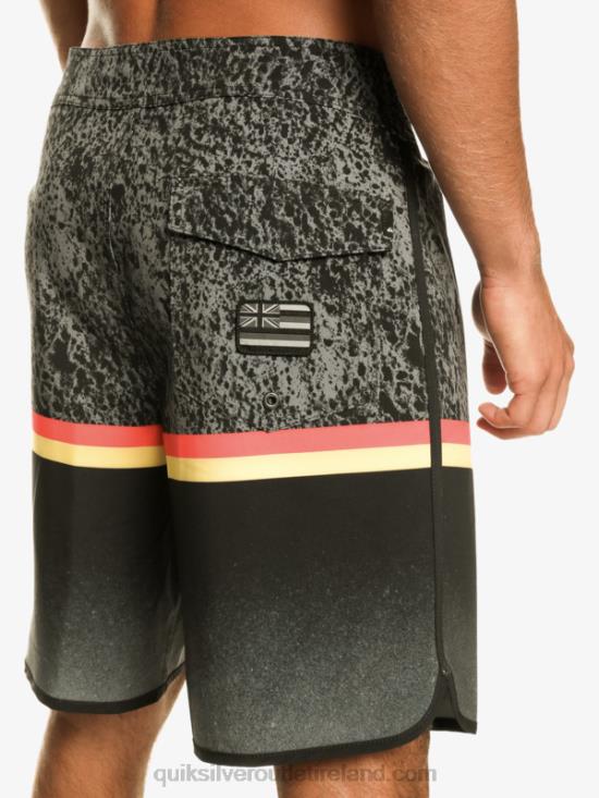 Men Quiksilver Surfsilk Division Scallop 19 Boardshorts N02TD1395 black