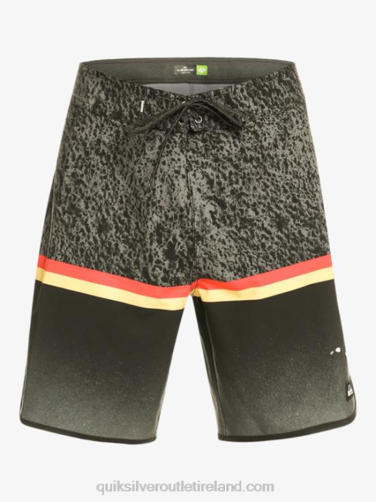 Men Quiksilver Surfsilk Division Scallop 19 Boardshorts N02TD1395 black