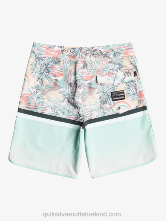 Men Quiksilver Surfsilk Division Scallop 19 Boardshorts N02TD1396 sky blue