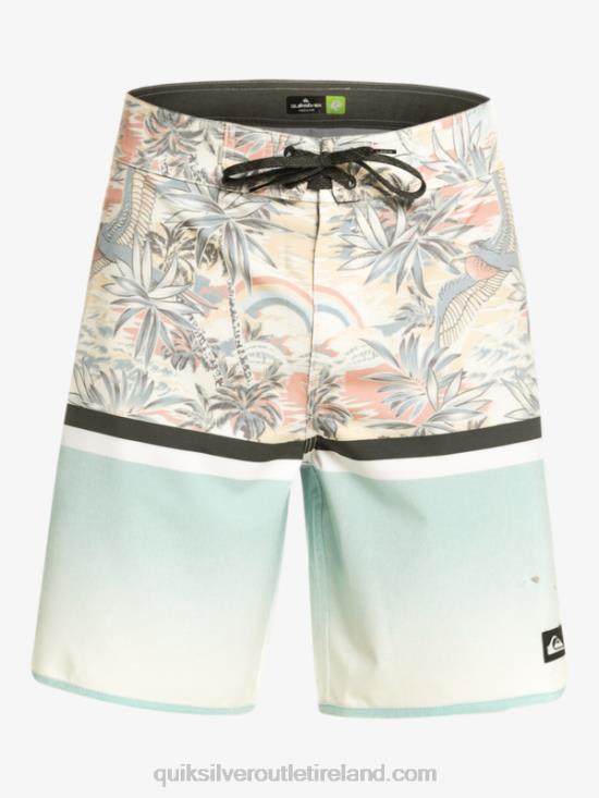 Men Quiksilver Surfsilk Division Scallop 19 Boardshorts N02TD1396 sky blue