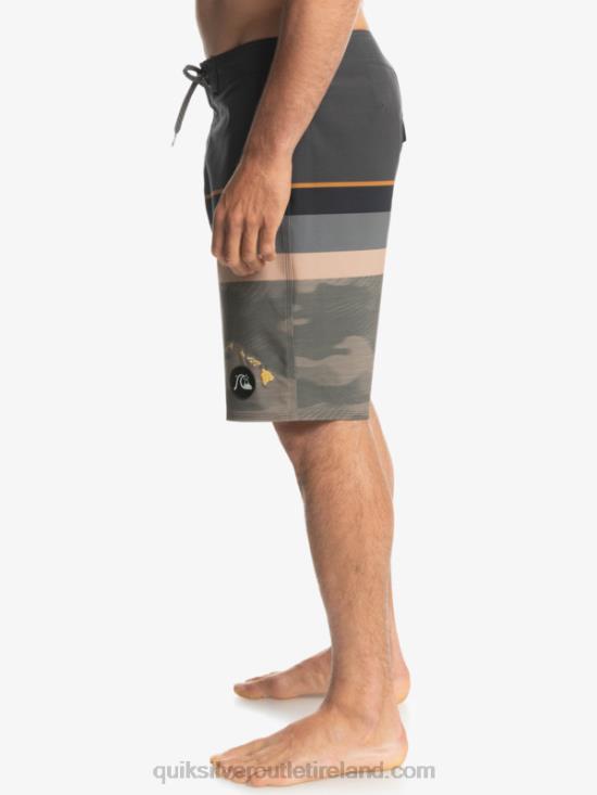 Men Quiksilver Surfsilk Faded Stripe 20 Boardshorts N02TD1603 grape leaf
