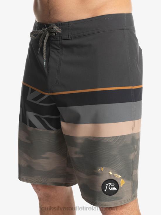Men Quiksilver Surfsilk Faded Stripe 20 Boardshorts N02TD1603 grape leaf