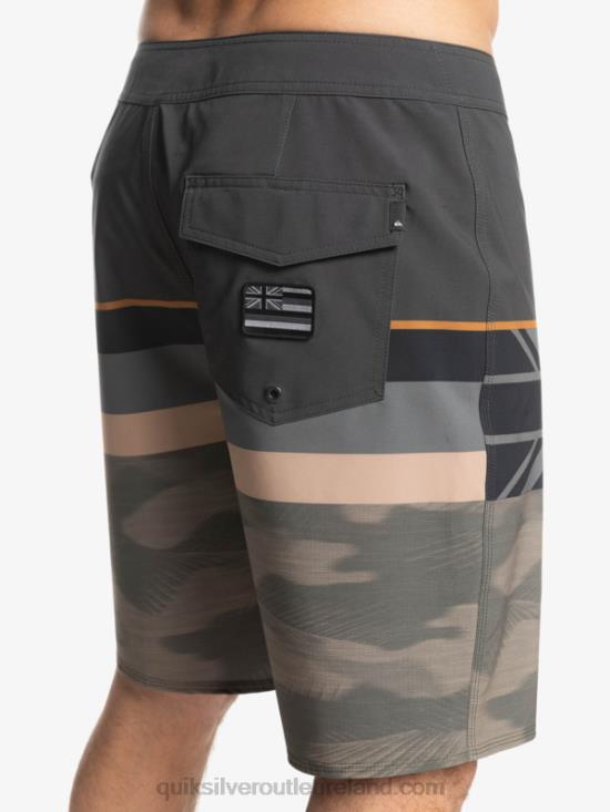 Men Quiksilver Surfsilk Faded Stripe 20 Boardshorts N02TD1603 grape leaf