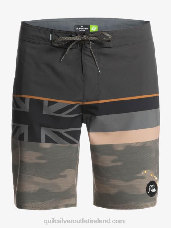 Men Quiksilver Surfsilk Faded Stripe 20 Boardshorts N02TD1603 grape leaf