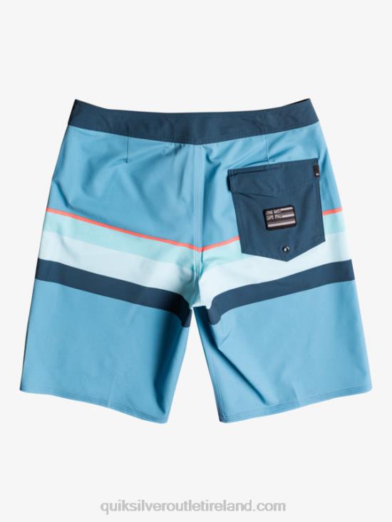 Men Quiksilver Surfsilk Faded Stripe 20 Boardshorts N02TD1604 delph blue