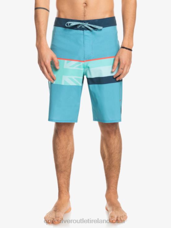 Men Quiksilver Surfsilk Faded Stripe 20 Boardshorts N02TD1604 delph blue